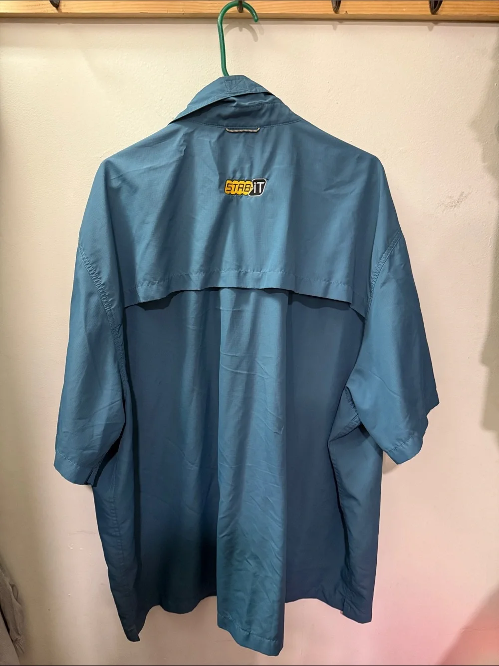 Eddie Bauer Short-Sleeve Lightweight Utility Shirt Jacket - Teal Blue